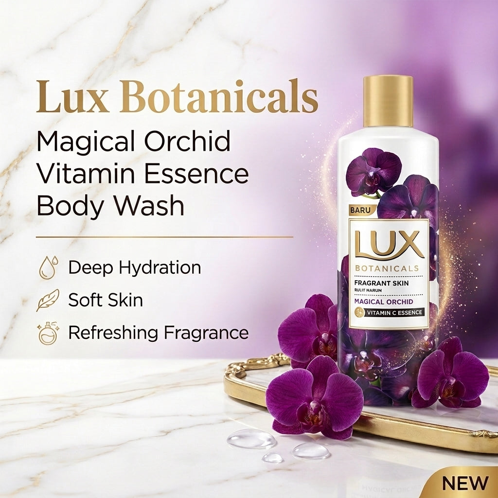 Lux Botanicals Magical Orchid Body Wash 250ml with Vitamin C