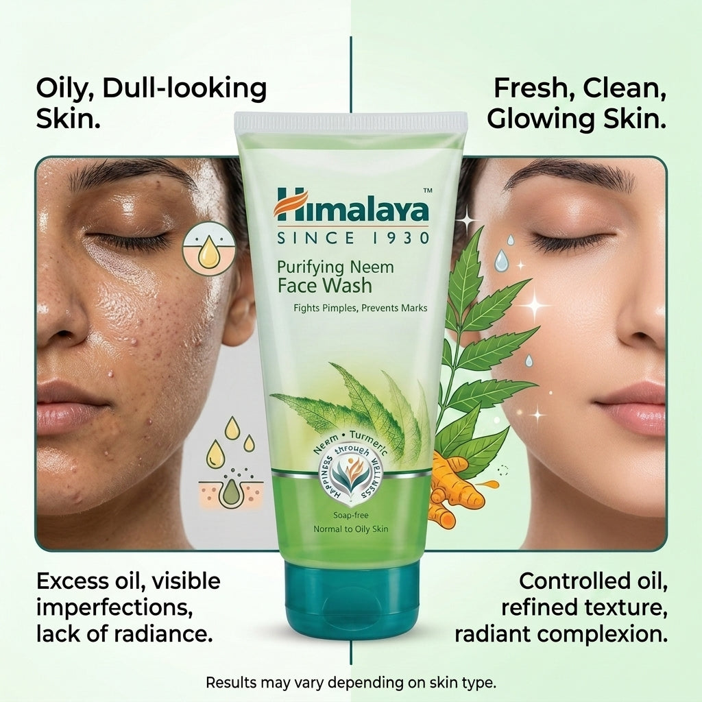 Himalaya Purifying Neem Face Wash for Oily & Acne Skin