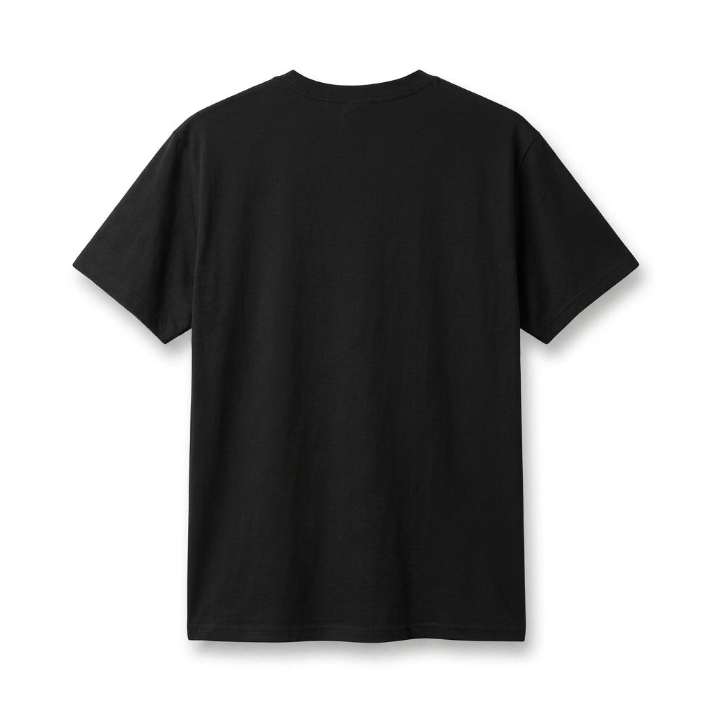 Men's Black Micro Printed T-Shirt – Premium Soft Casual Graphic Tee