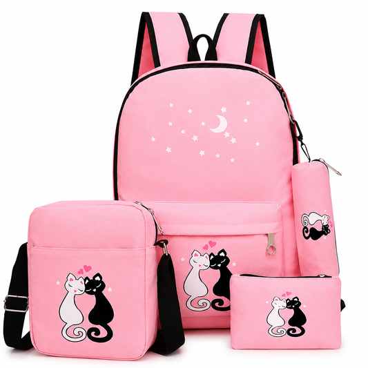 4-Piece School Bag Set for Girls & Boys