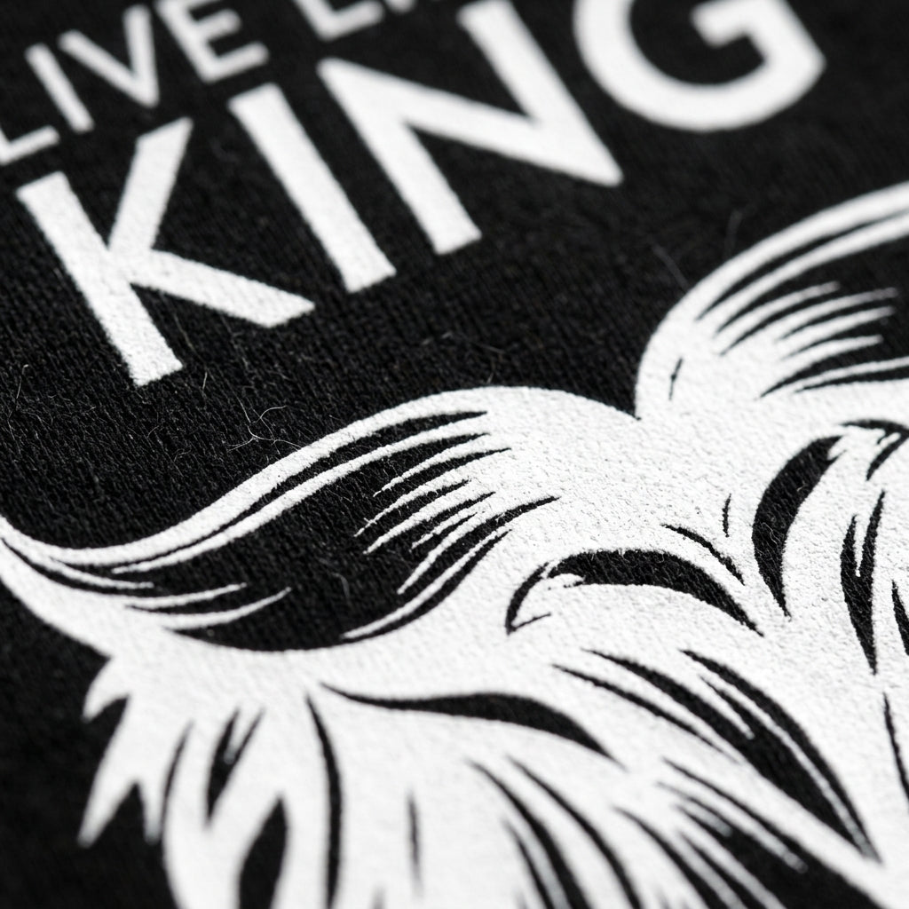 Men's Black Cotton Printed T-Shirt