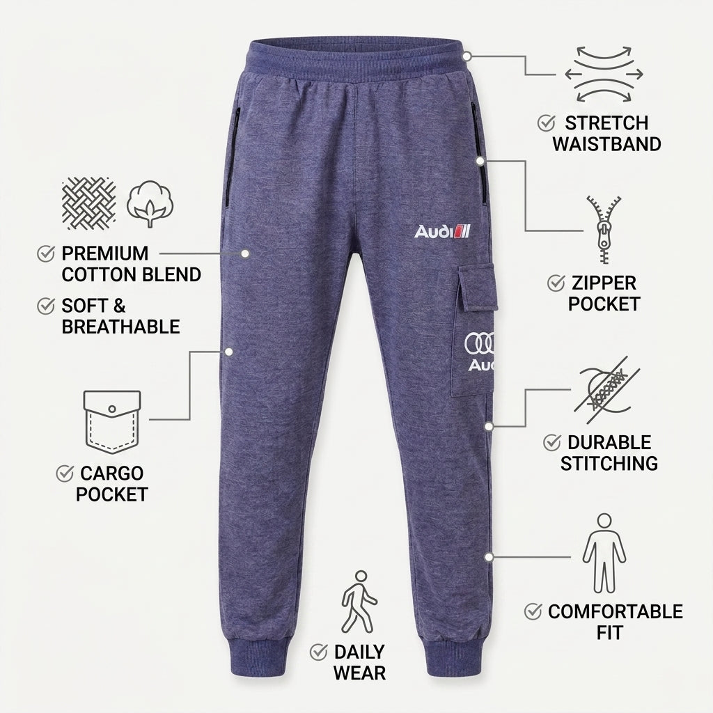 Premium Adjustable Waist Track Trousers (28–34)