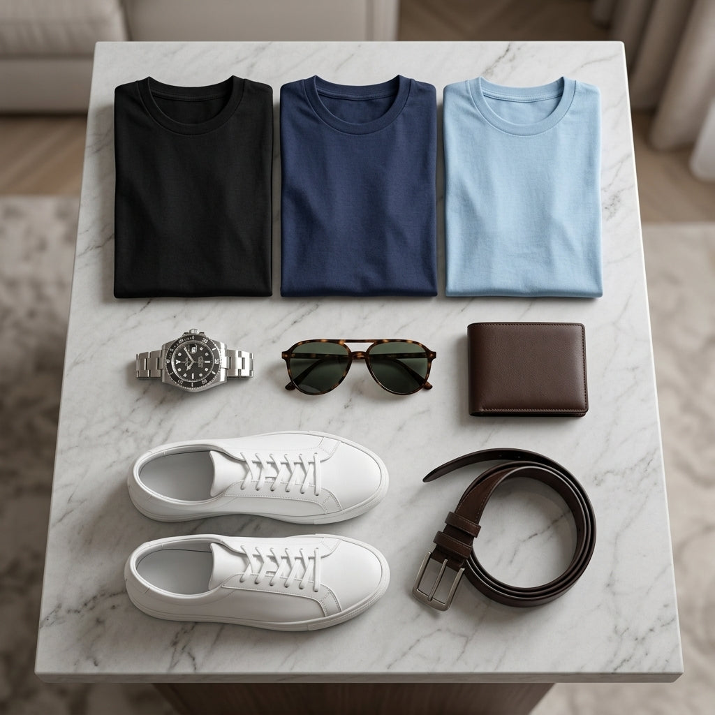 Pack of 3 Men's Premium Plain Half Sleeve T-Shirts