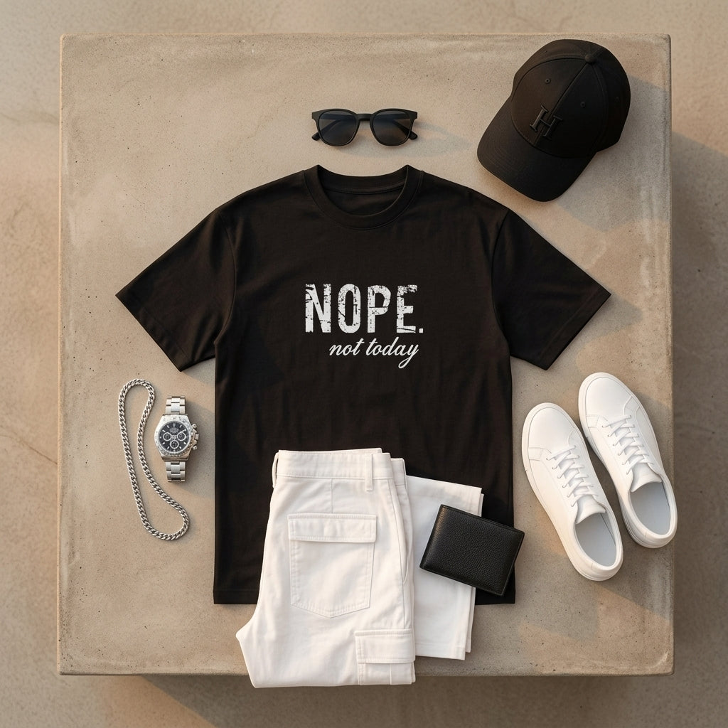 Men's Black Micro Printed T-Shirt – Premium Soft Casual Graphic Tee
