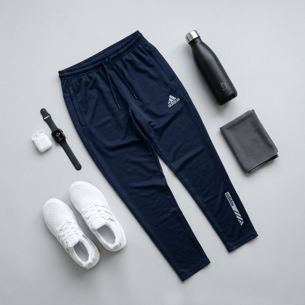 Men's Micro Polyester Embroidered Sports Trouser