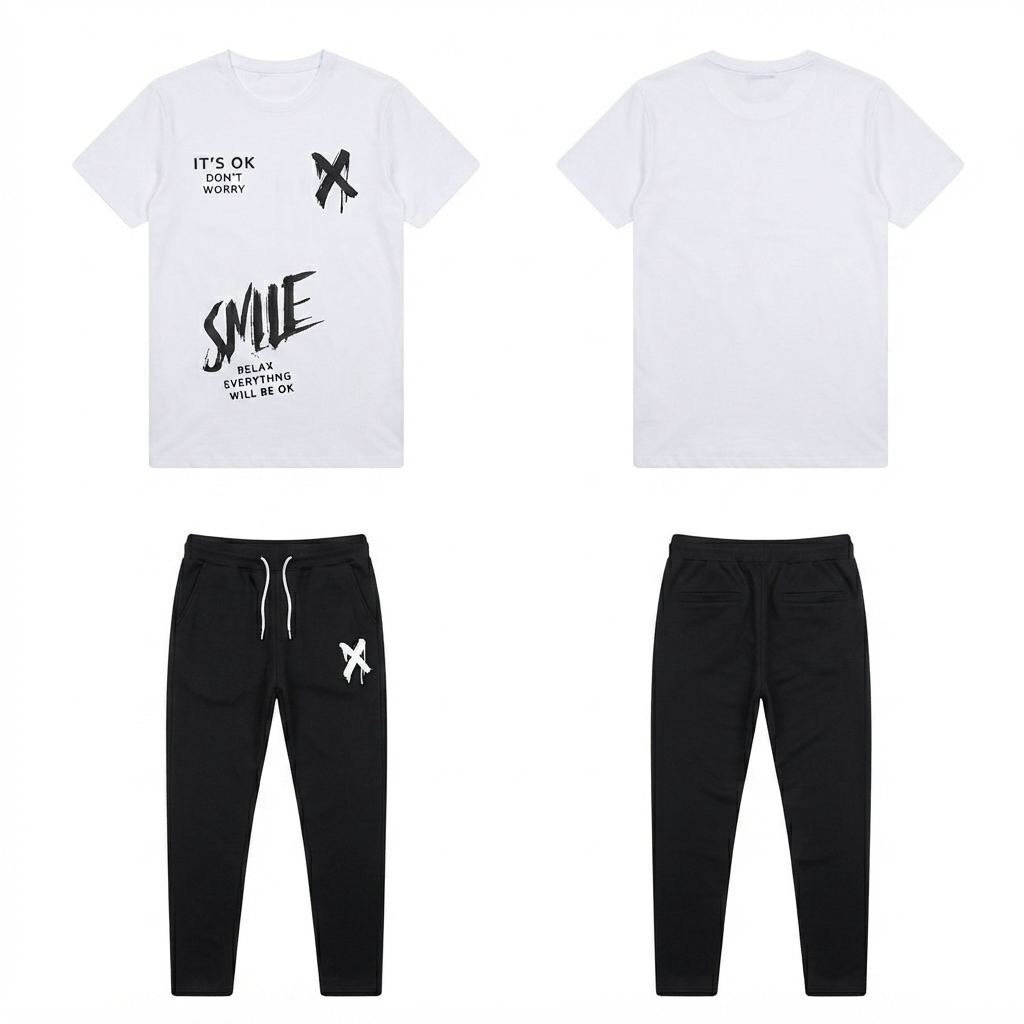 2 Pcs Men's Dri Fit Printed Track Suit