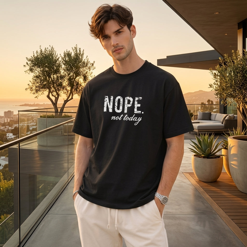Men's Black Micro Printed T-Shirt – Premium Soft Casual Graphic Tee