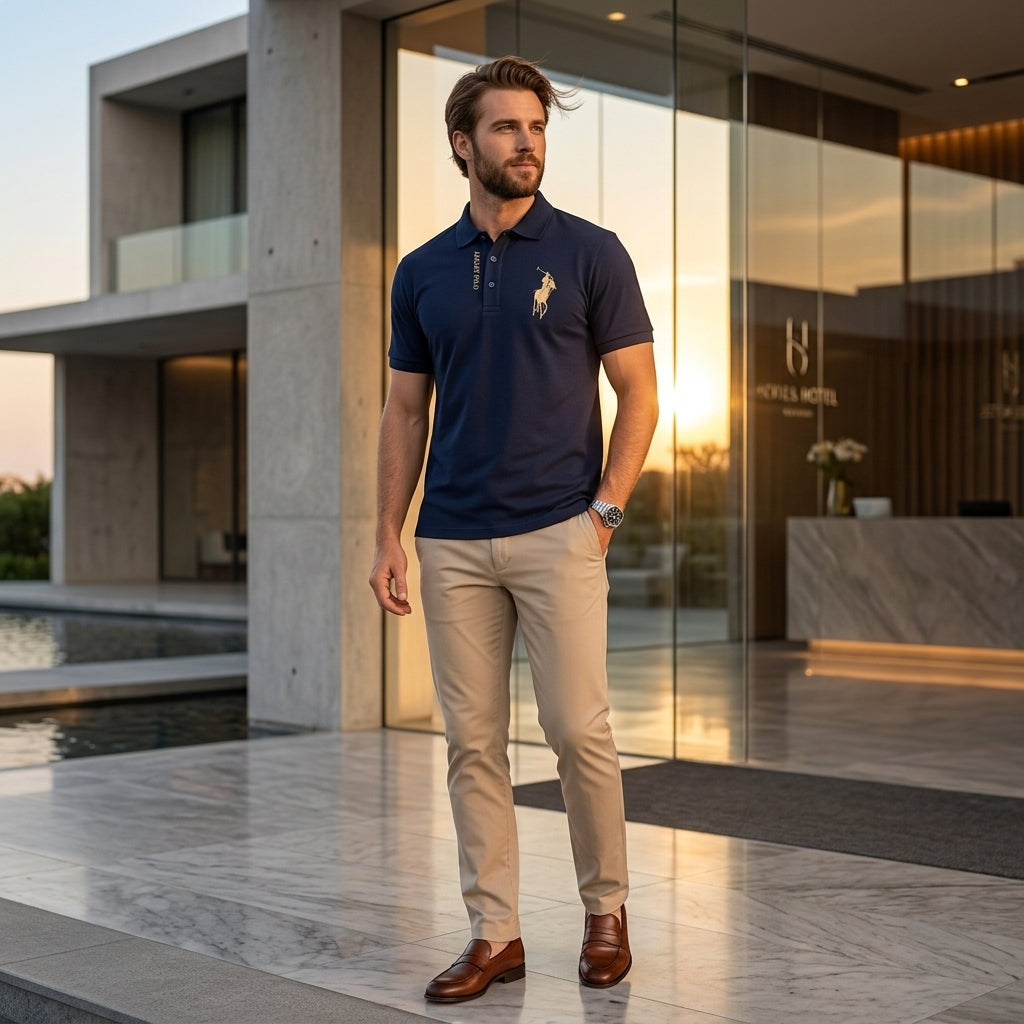 Men's Premium Navy Polo Shirt