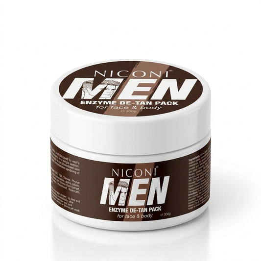 NICONI MEN Enzyme De-Tan Pack 300g – Face & Body Tan Removal Cream