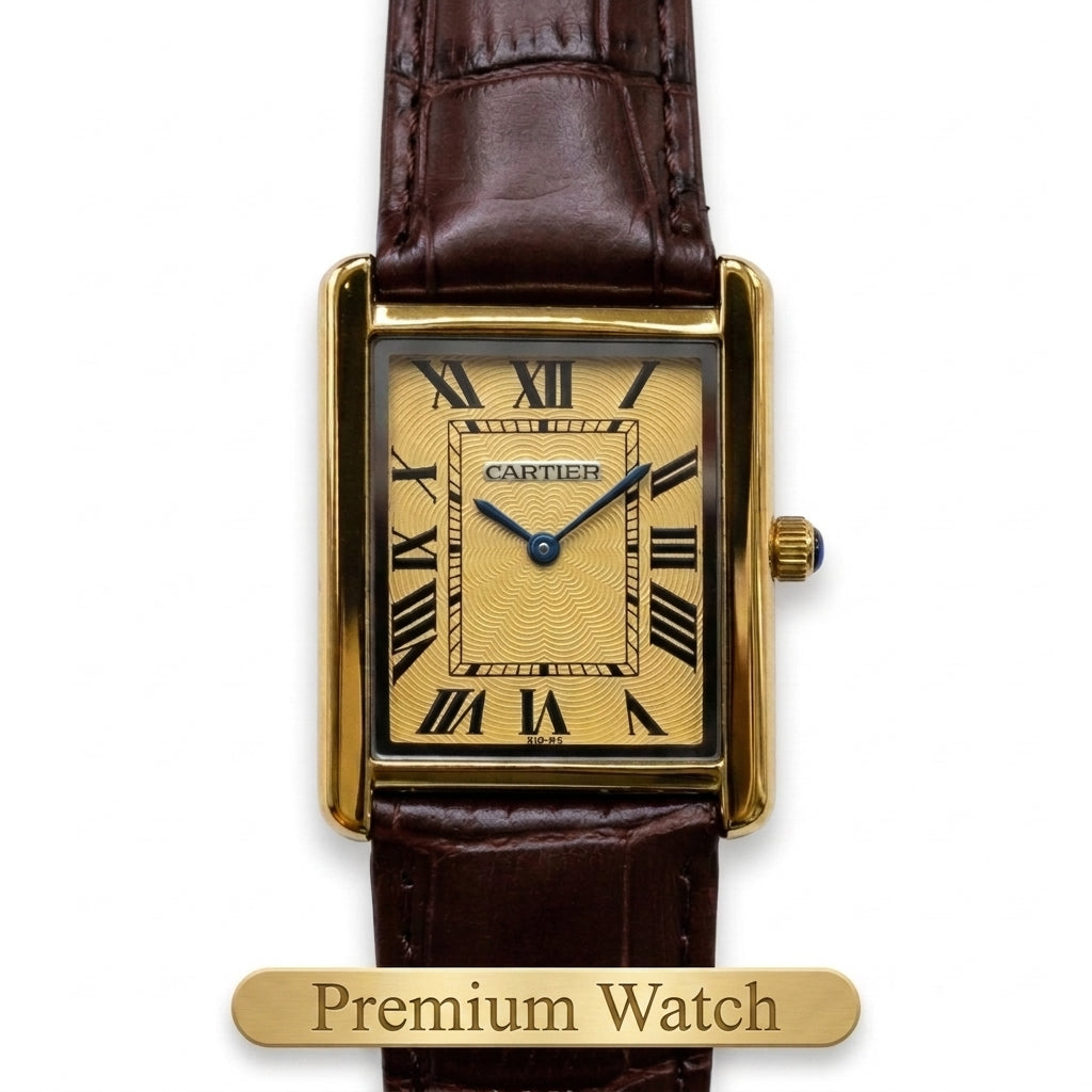 Cartier Style Rectangular Analog Watch