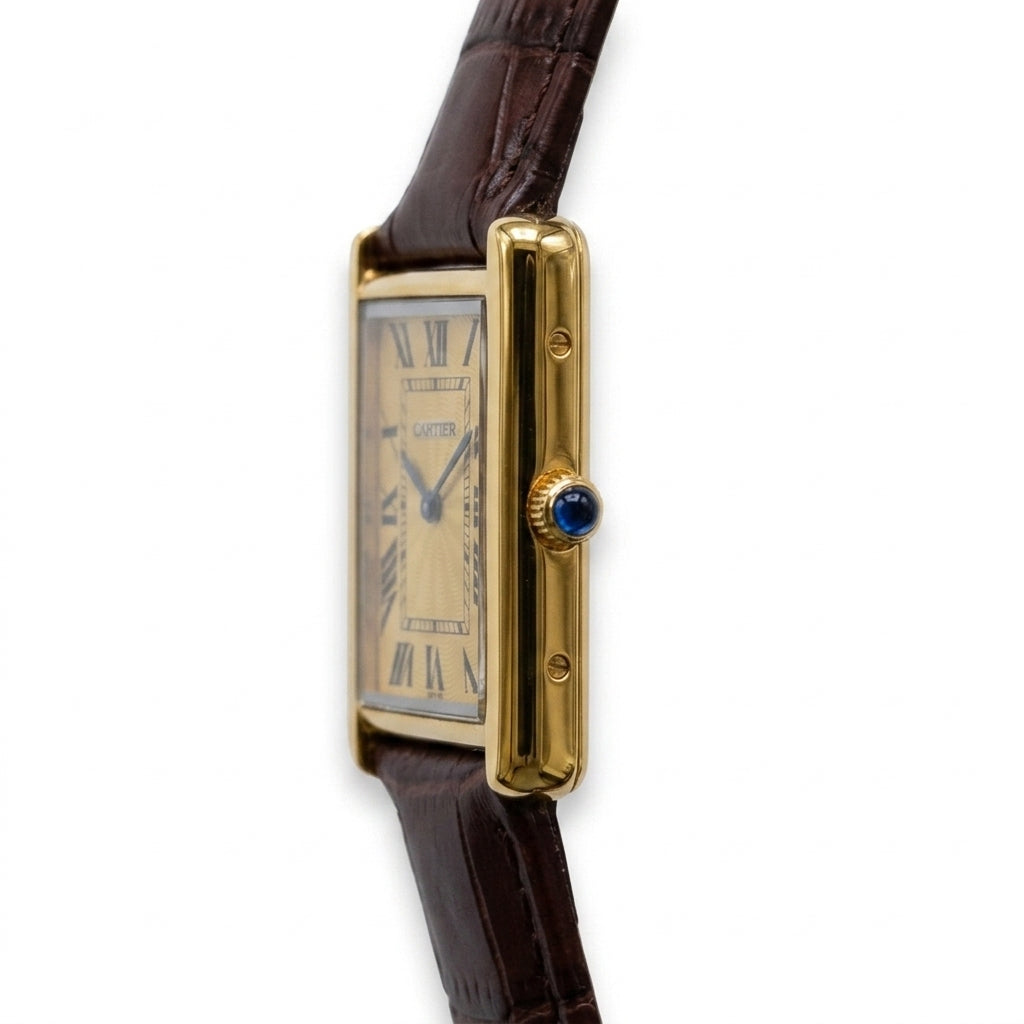 Cartier Style Rectangular Analog Watch