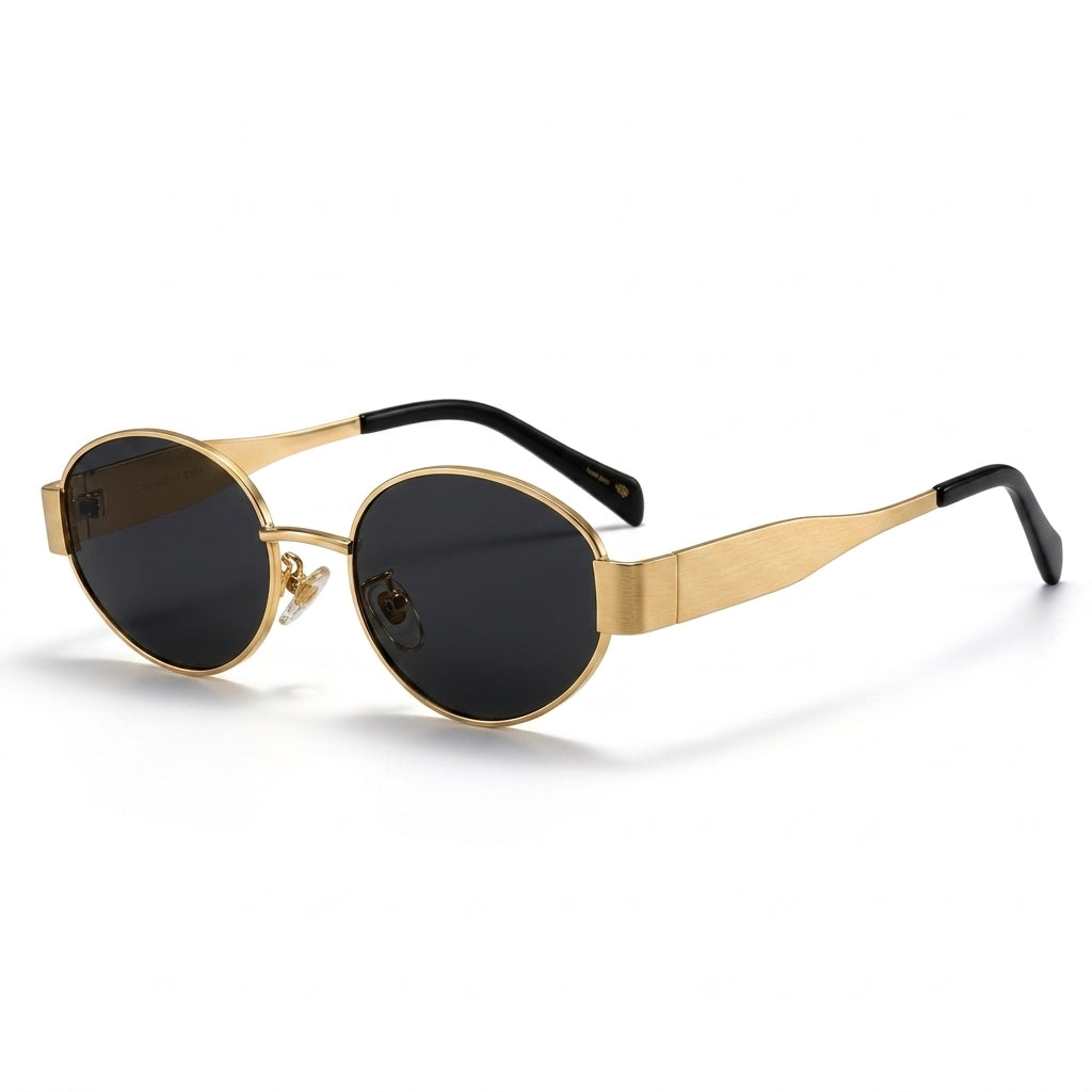 Retro premium Oval Metal Frame Sunglasses for Men & Women
