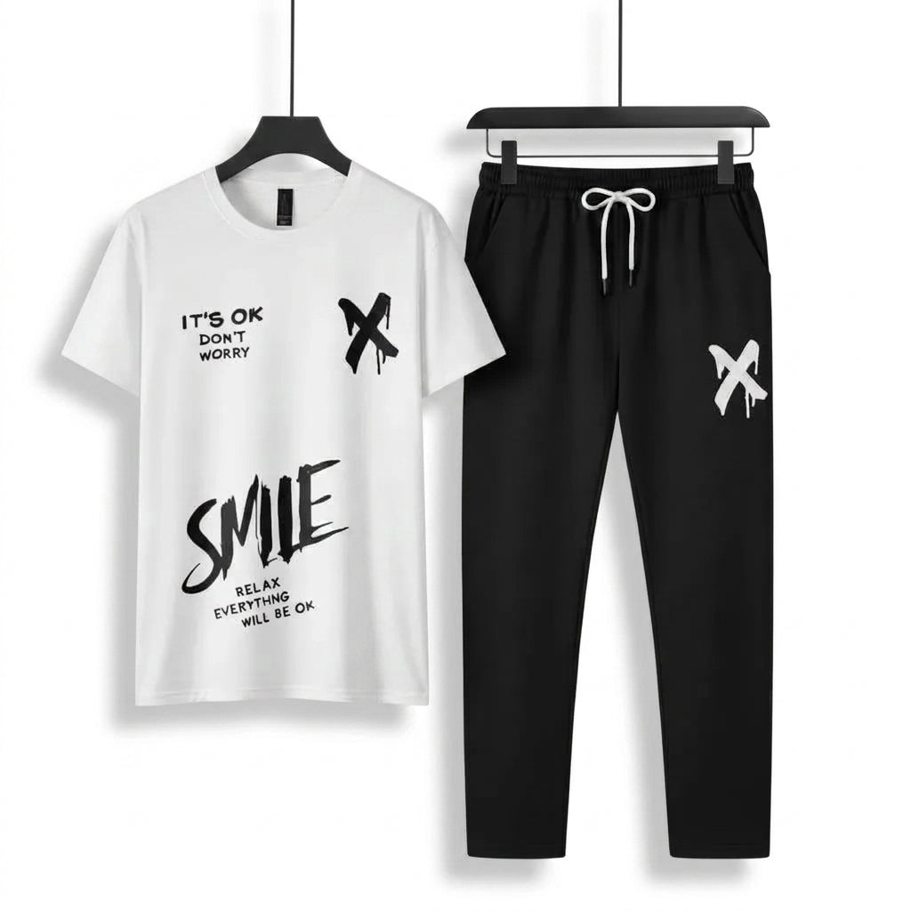 2 Pcs Men's Dri Fit Printed Track Suit