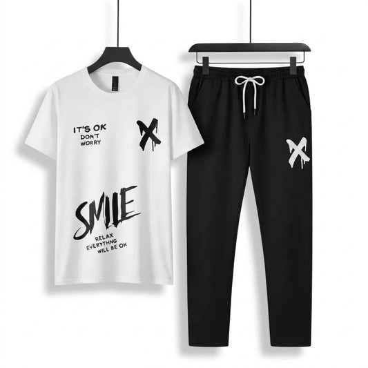 2 Pcs Men's Dri Fit Printed Track Suit