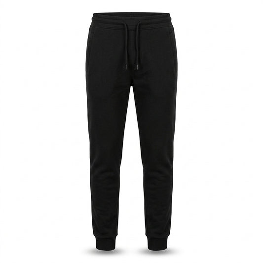 Men's Luxury Black Jogger Trousers with Double Side Zipper Pockets