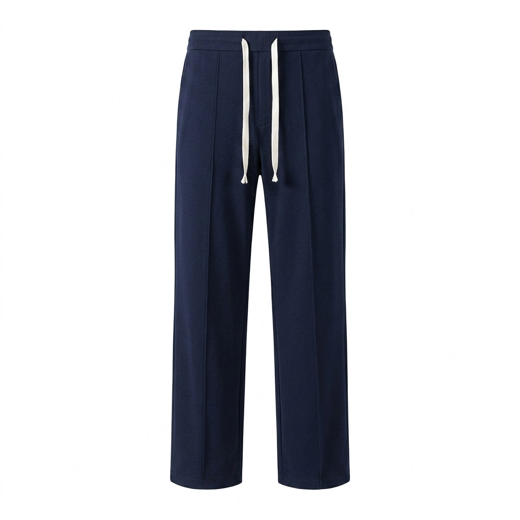 Men's premium Navy Blue Dri Fit Drawstring Track Pants