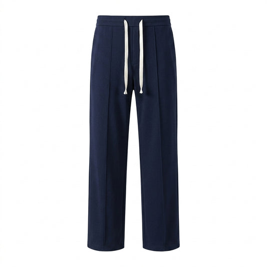 Men's premium Navy Blue Dri Fit Drawstring Track Pants