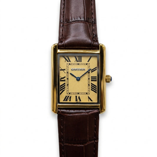 Cartier Style Rectangular Analog Watch