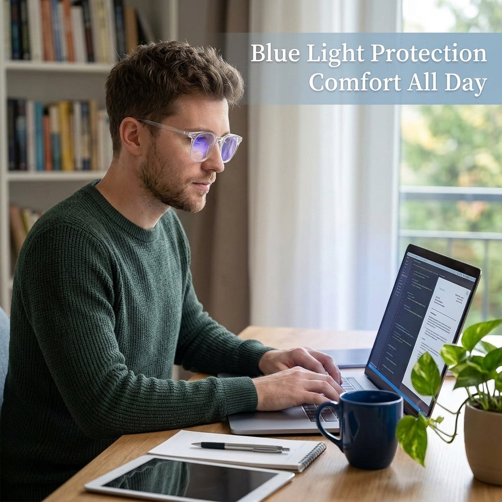 UV400 Blue Light Blocking Glasses for Men & Women