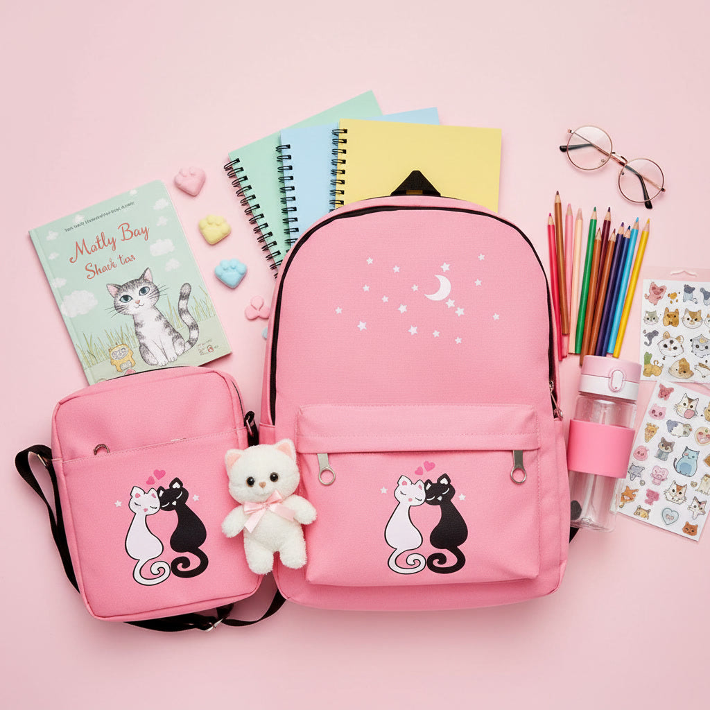 4-Piece School Bag Set for Girls & Boys