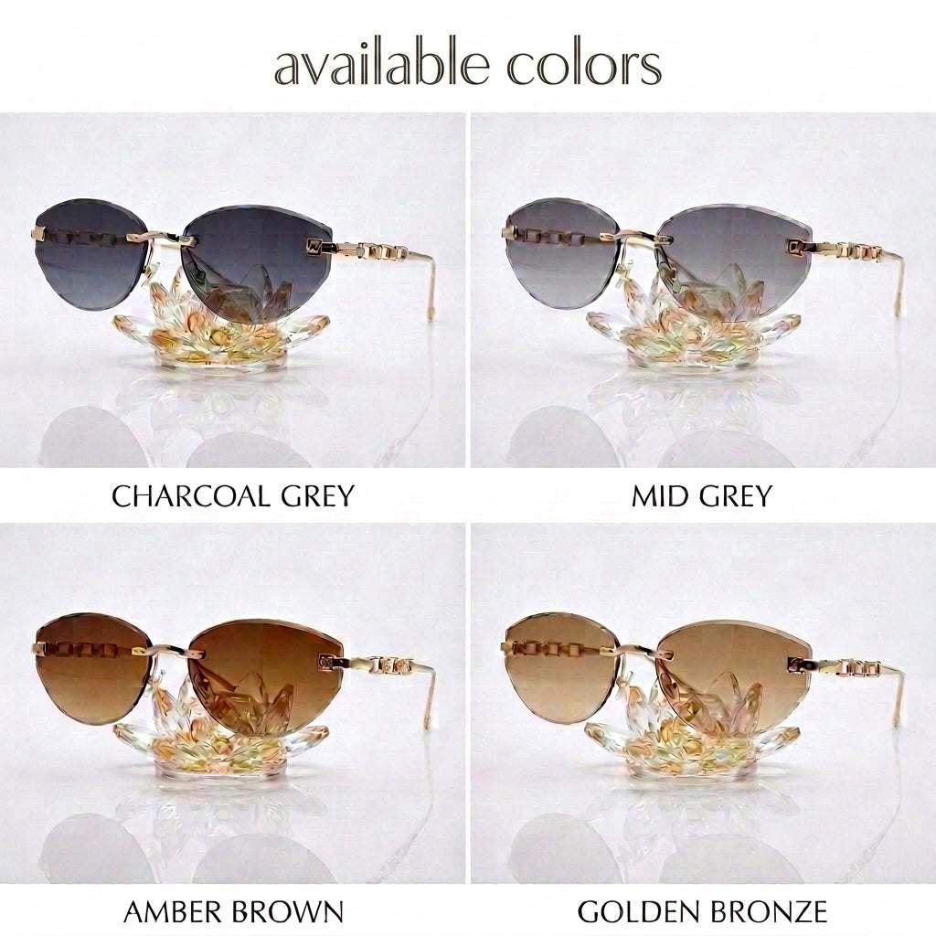 A8501 Luxury Rimless Gradient Sunglasses