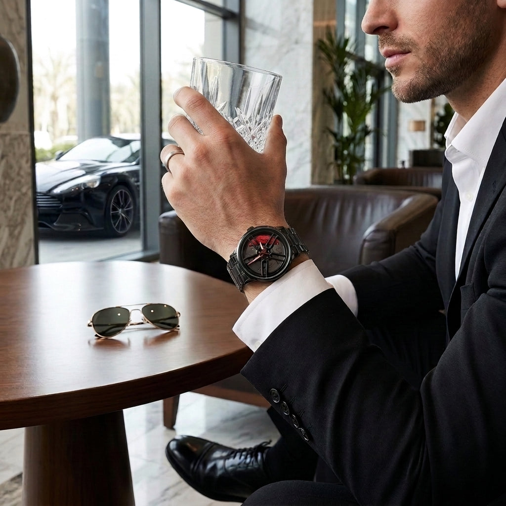 Men's Luxury  and premium Spinning Dial Watch