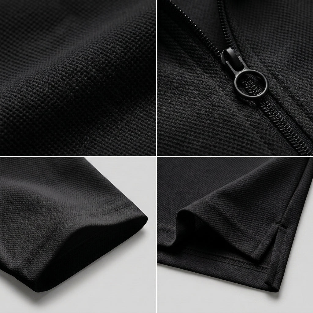 Men's Black & White Hooded  casual Sweatshirt Set