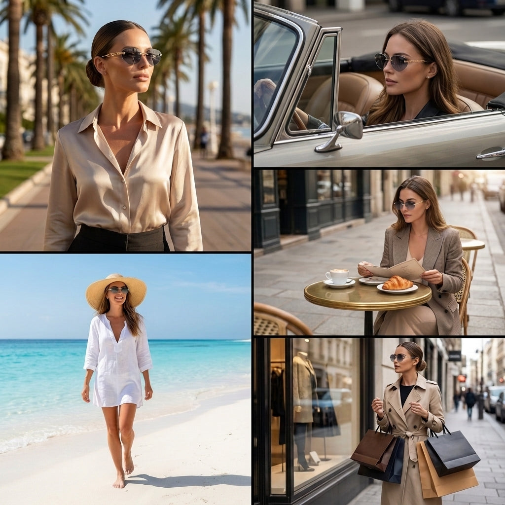 A8501 Luxury Rimless Gradient Sunglasses