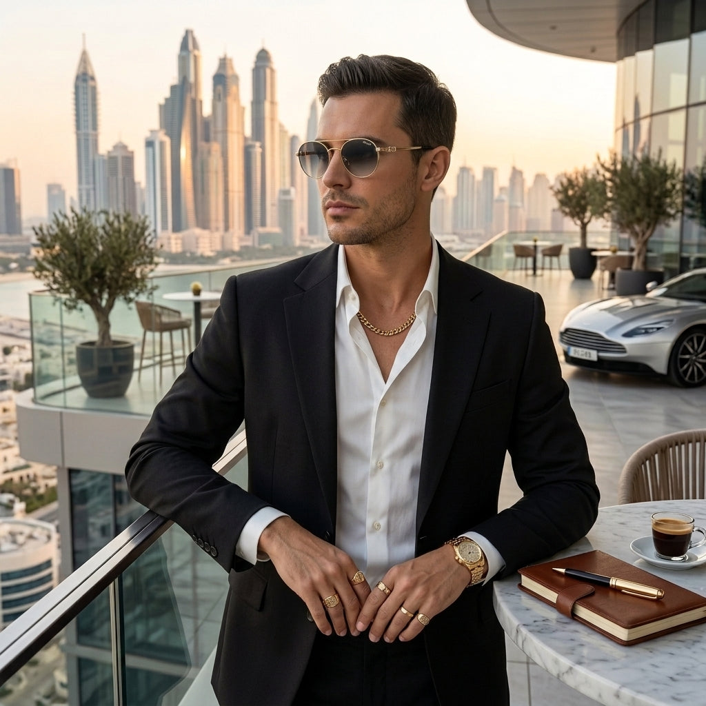 A8501 Luxury Rimless Gradient Sunglasses